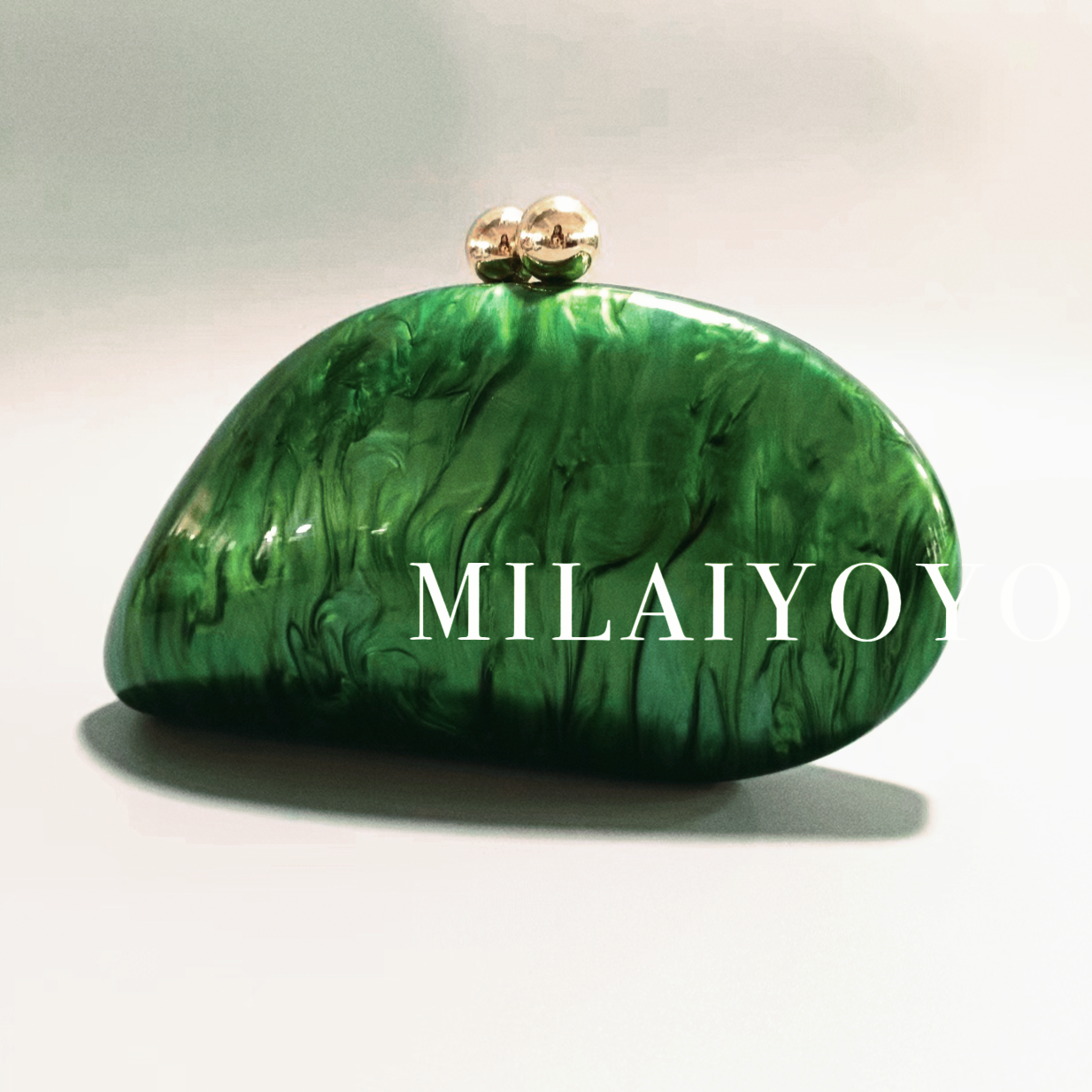 芈莱尤优—欧美时尚高级感椭圆贝壳时尚 单肩包