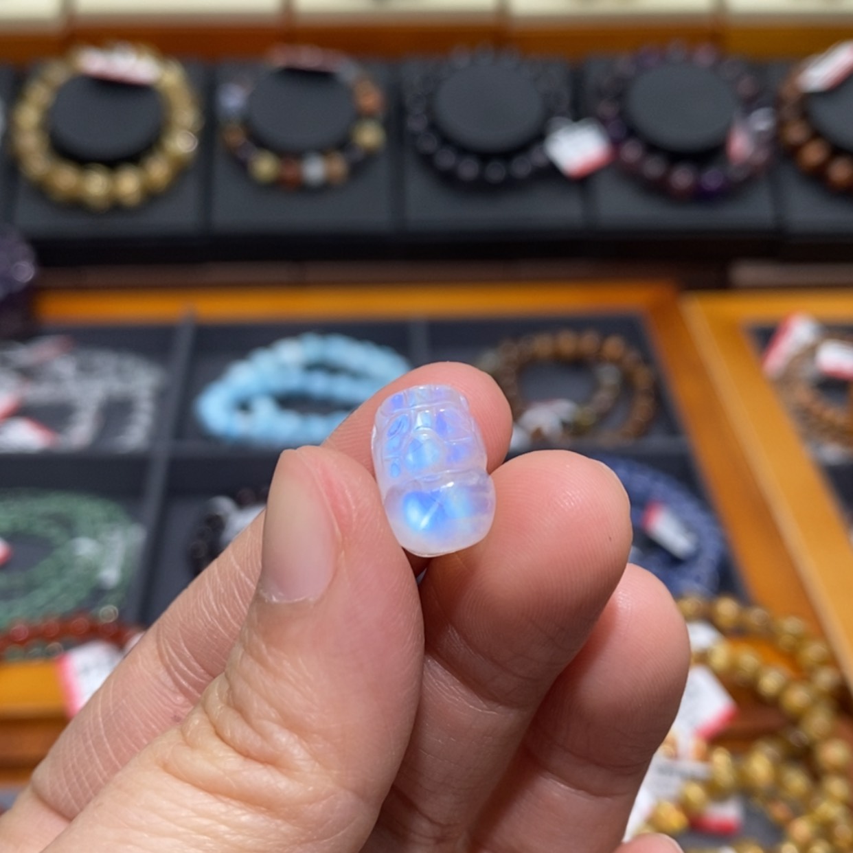 【闪购商品】月光石吊坠未镶嵌?****?打孔定制不退换