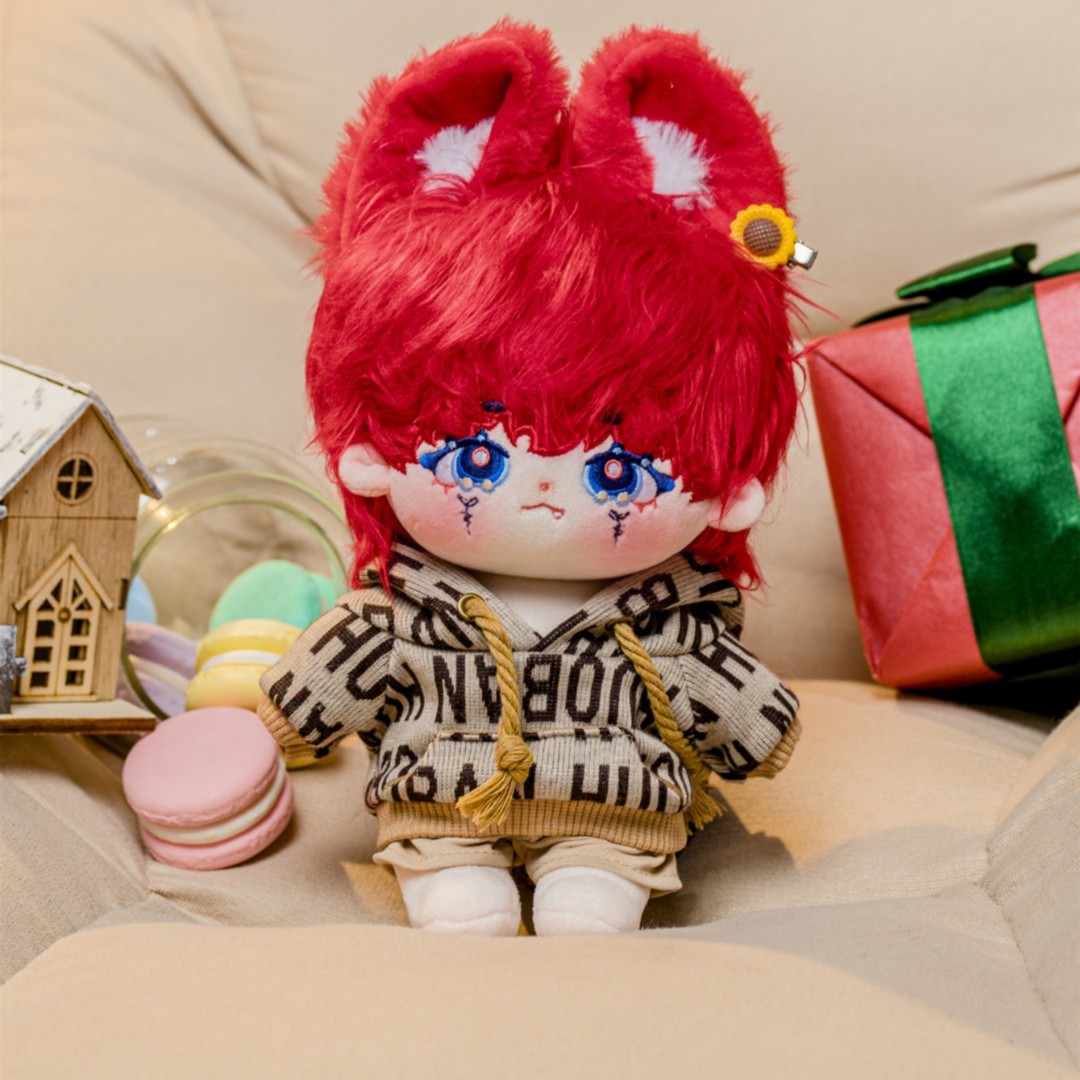 DIY原创棉花娃娃20cm无属性红米米裸娃不带衣服毛绒玩具公仔