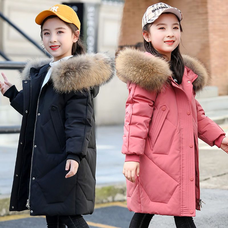 2023新款儿童爆款棉服女童中长款中大童洋气加厚冬季外套童装亲子