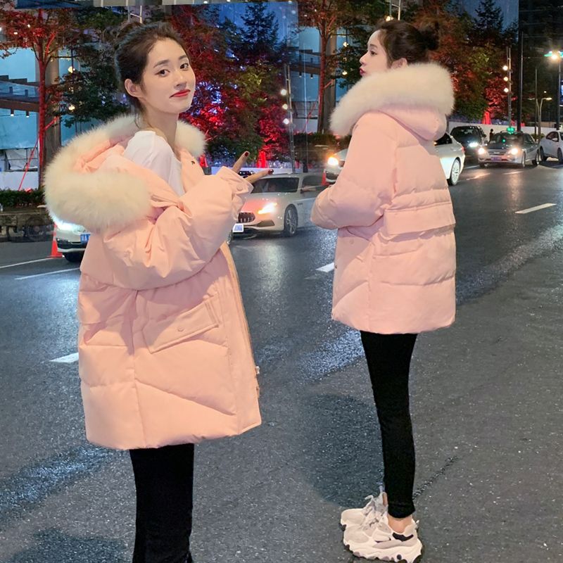 以纯高档羽绒服女2023新款短款小个子韩版宽松加厚白鸭绒冬装厚外