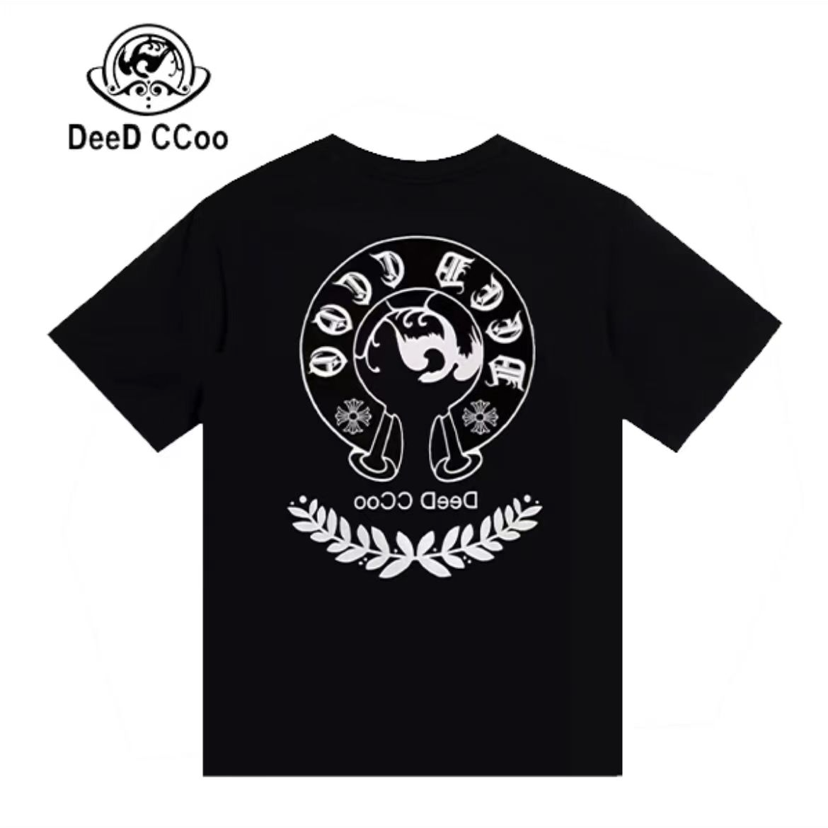 DEEDCCOO印花圆领T恤夏季