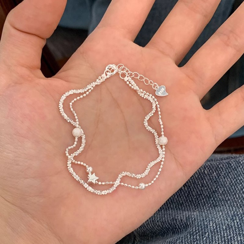 铜合金手链 双层满天星手链气质简约清新气质手饰1489