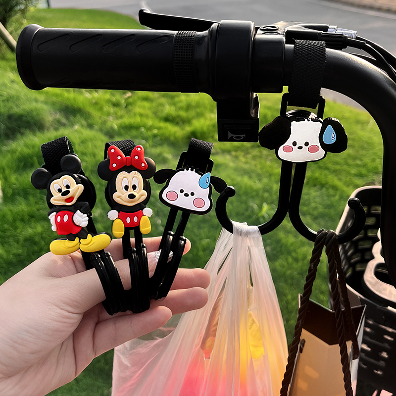 电动车挂钩前置通用可爱卡通电瓶自行车免打孔外卖勾头盔置物神器