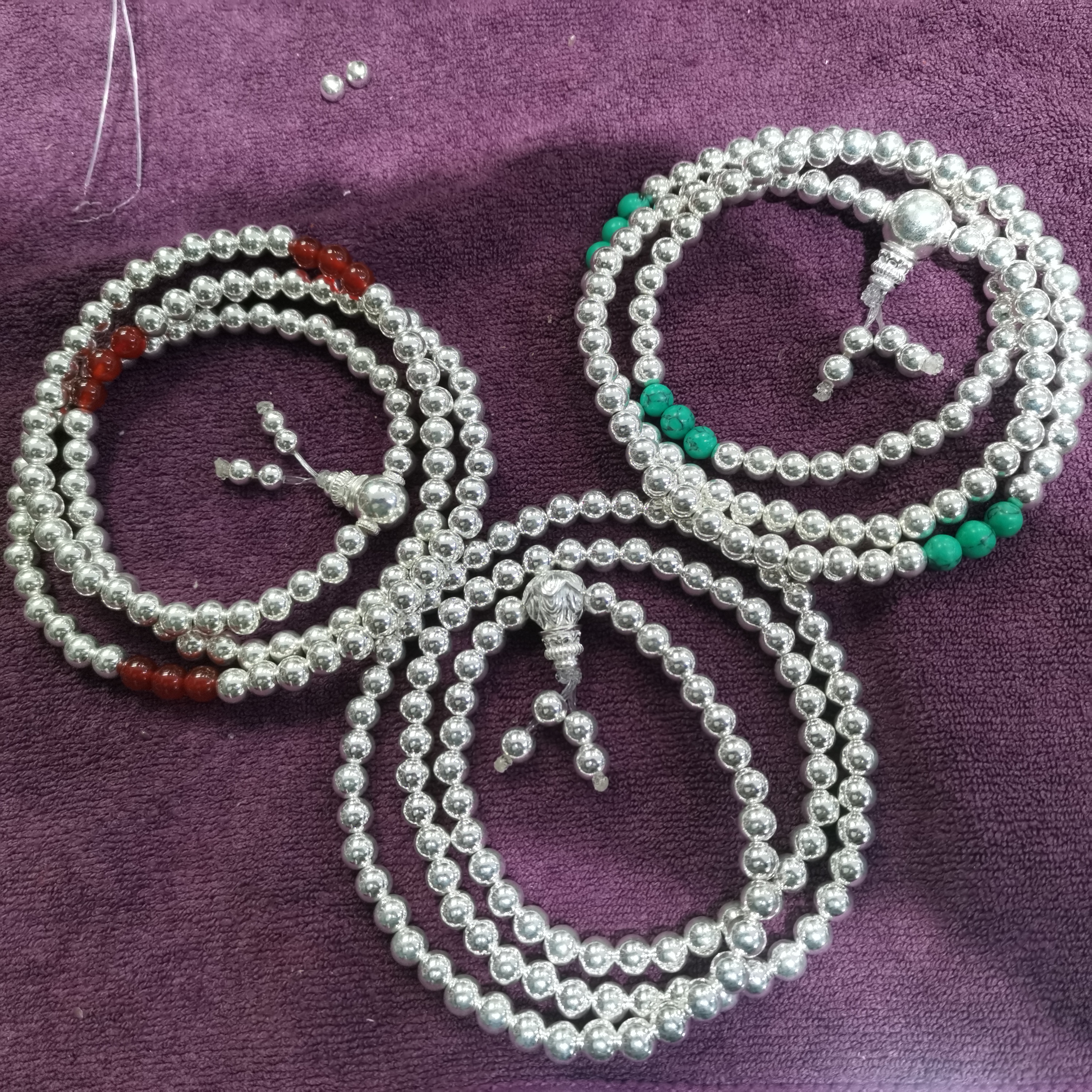 足银银制品 精品足银佛珠链