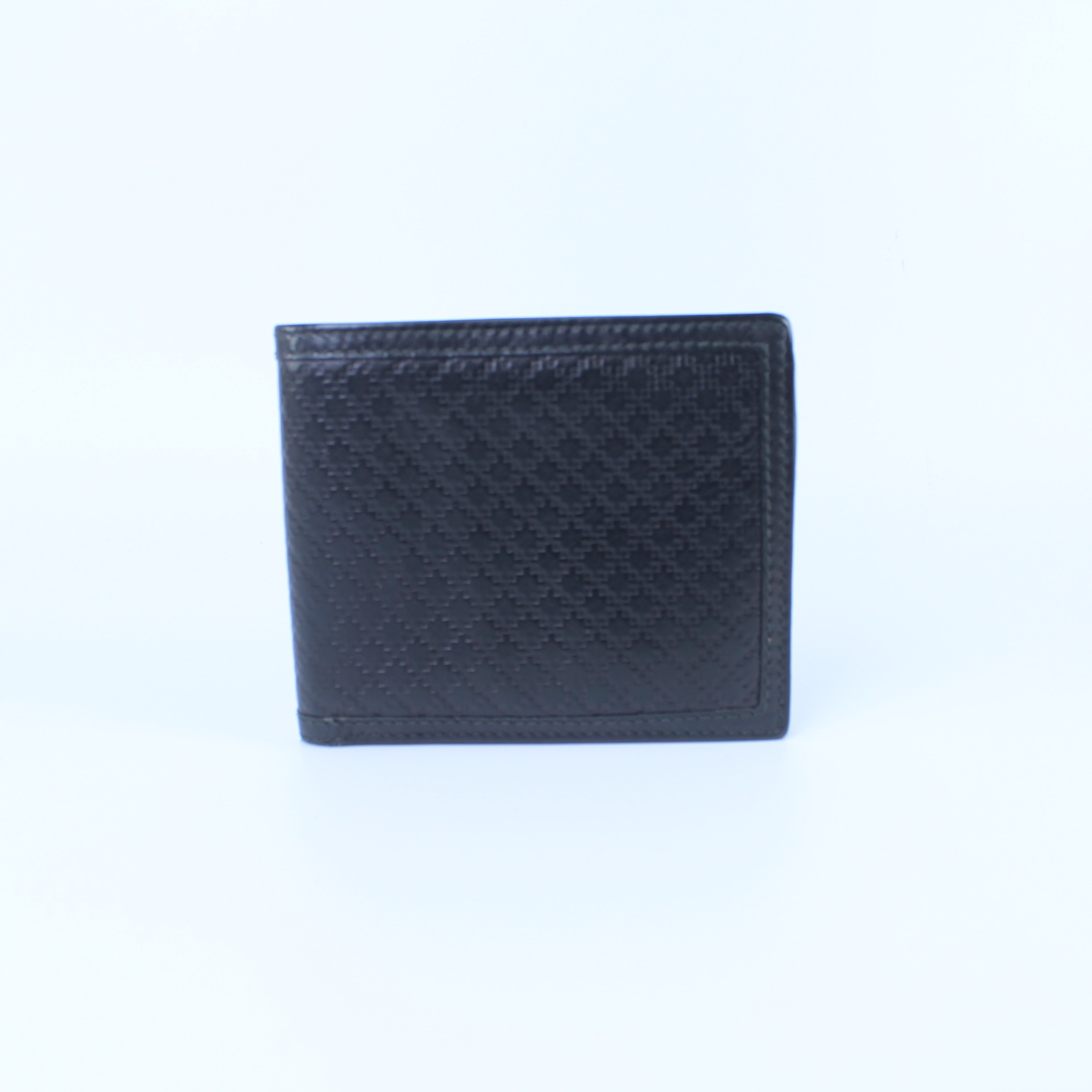 95新 GUCCI/古驰 古驰黑色老花折叠钱包