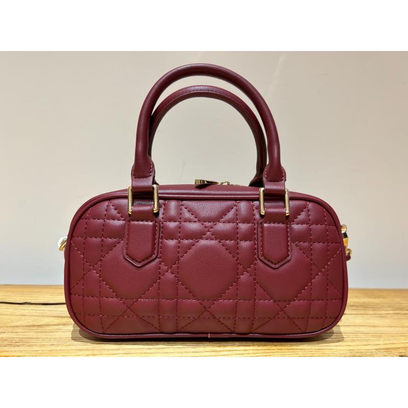 HIRMRIS手工真皮包550695-安可拉红  椭圆单格蒂 三粒