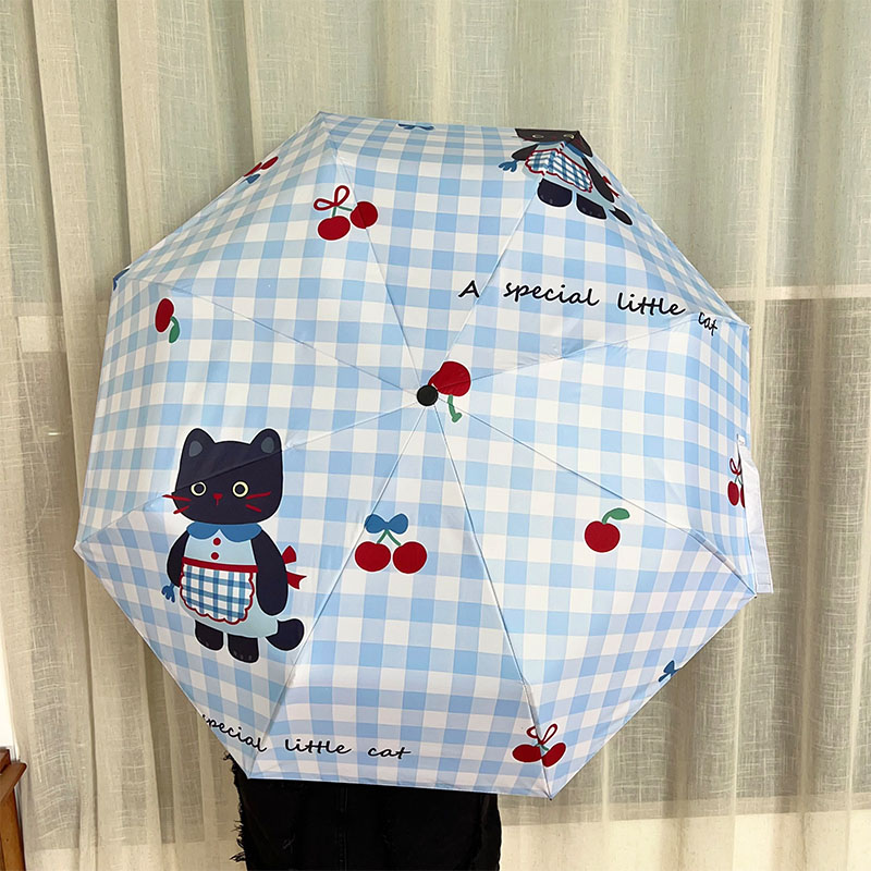 薄荷曼波风全自动雨伞折叠高颜值晴雨两用遮阳伞小清新防晒太阳伞