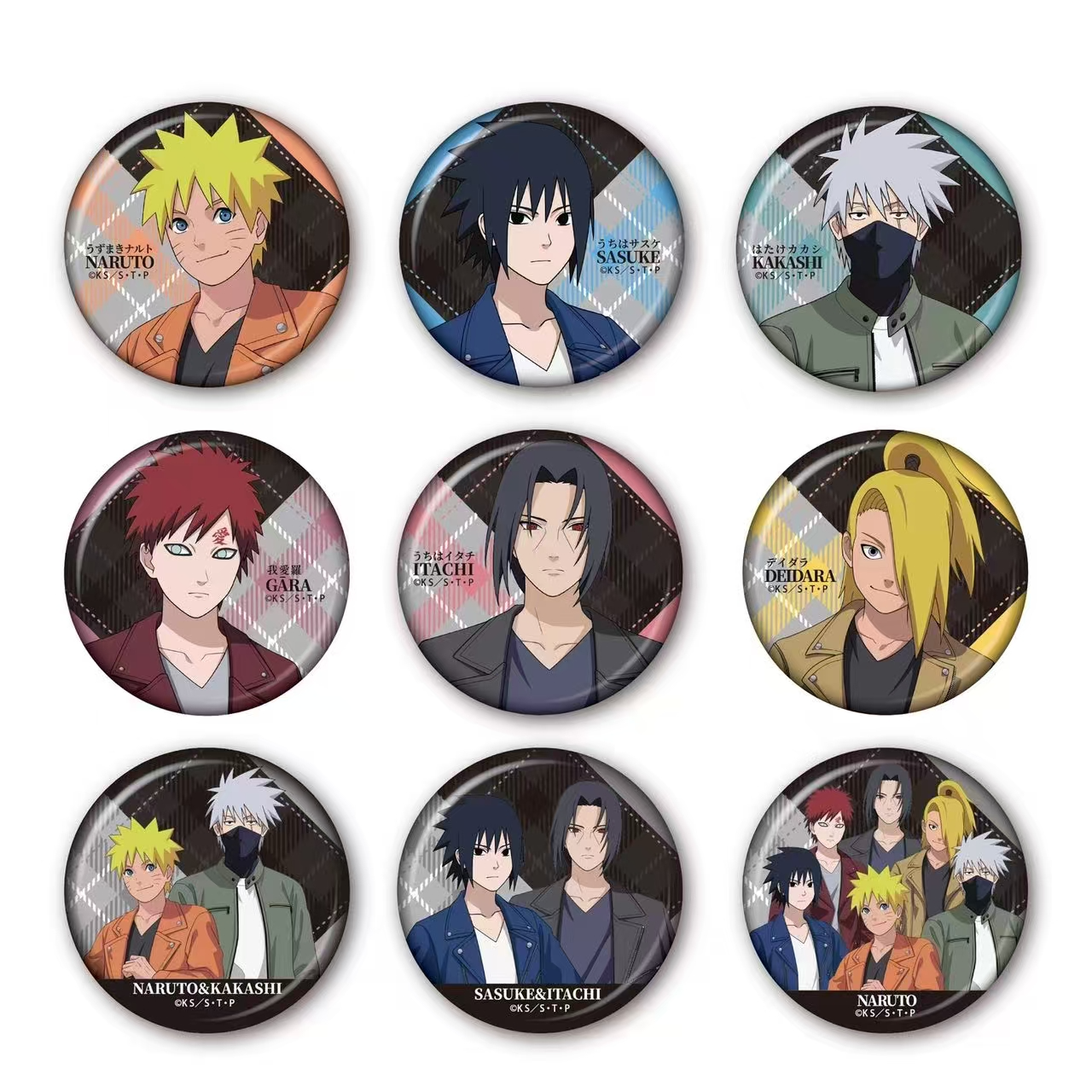 日谷     火影忍者西装潮服吧唧徽章盲抽 默认厂伤（代拆）