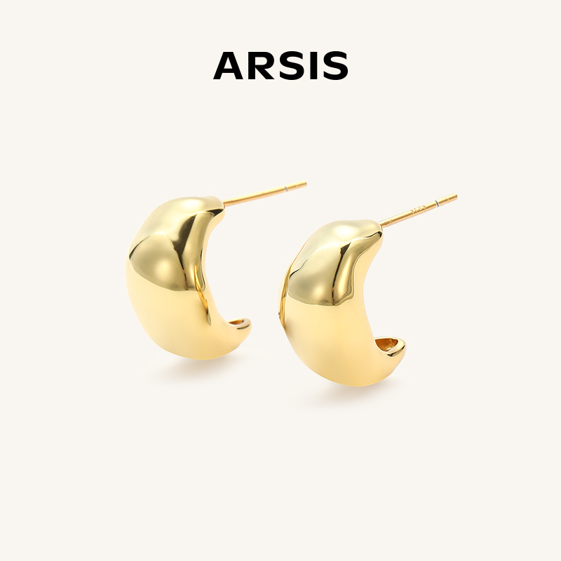 ARSIS自由搭配潺流小豆豆耳钉简约高级时尚耳饰百搭七夕礼物