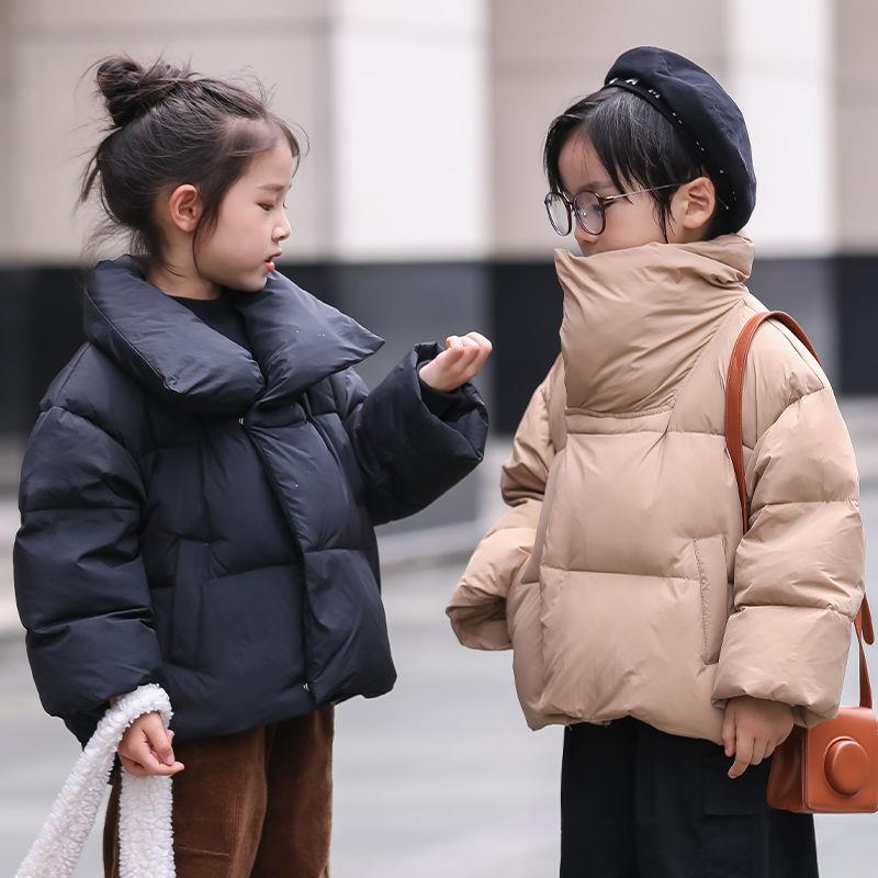 波司登儿童冬季短款羽绒服男女童韩版宽松面包服中大童加厚保暖纯