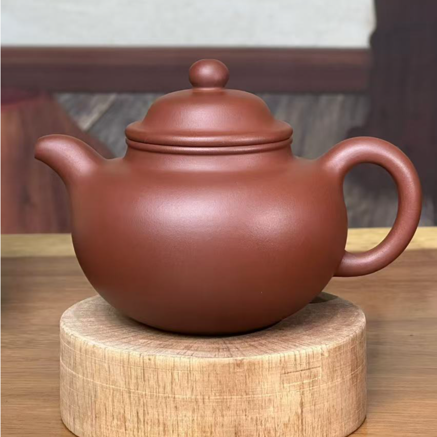 掇球壶 全手工制作 原矿紫泥  310 cc 喝茶佳品 不挑茶 好养 色润