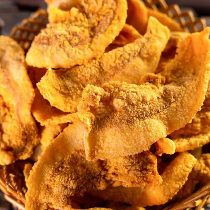  喜芝弘猪油渣青岛特产新鲜香酥脆薯片猪肉渣 猪油渣80g/袋1