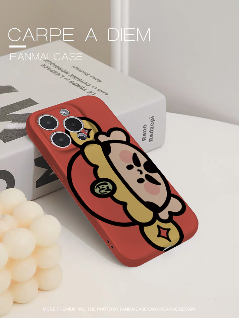 红财神oppo华为vivo苹果14/15promax手机壳菲林壳小众原创全包ins
