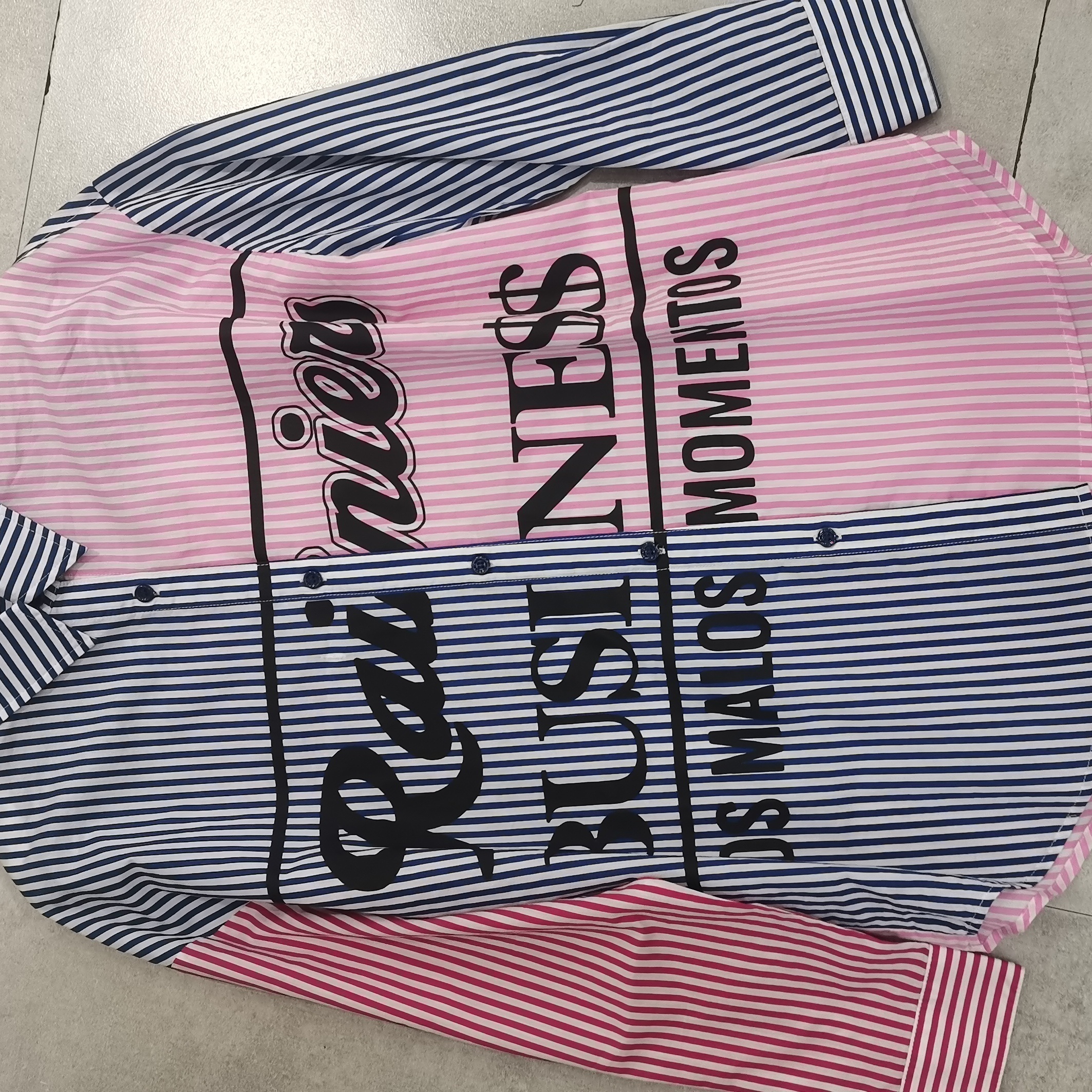 银基韩媛女装新款～宽松版夏季时尚条纹衬衣衬衫韩版长袖上衣