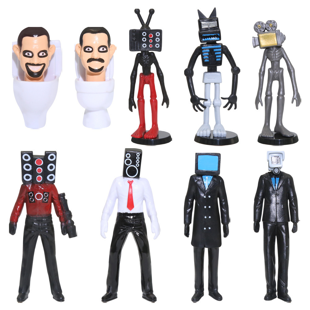 马桶人VS监控人手办玩具音响人摄像头电视人动漫摆件跨境新款