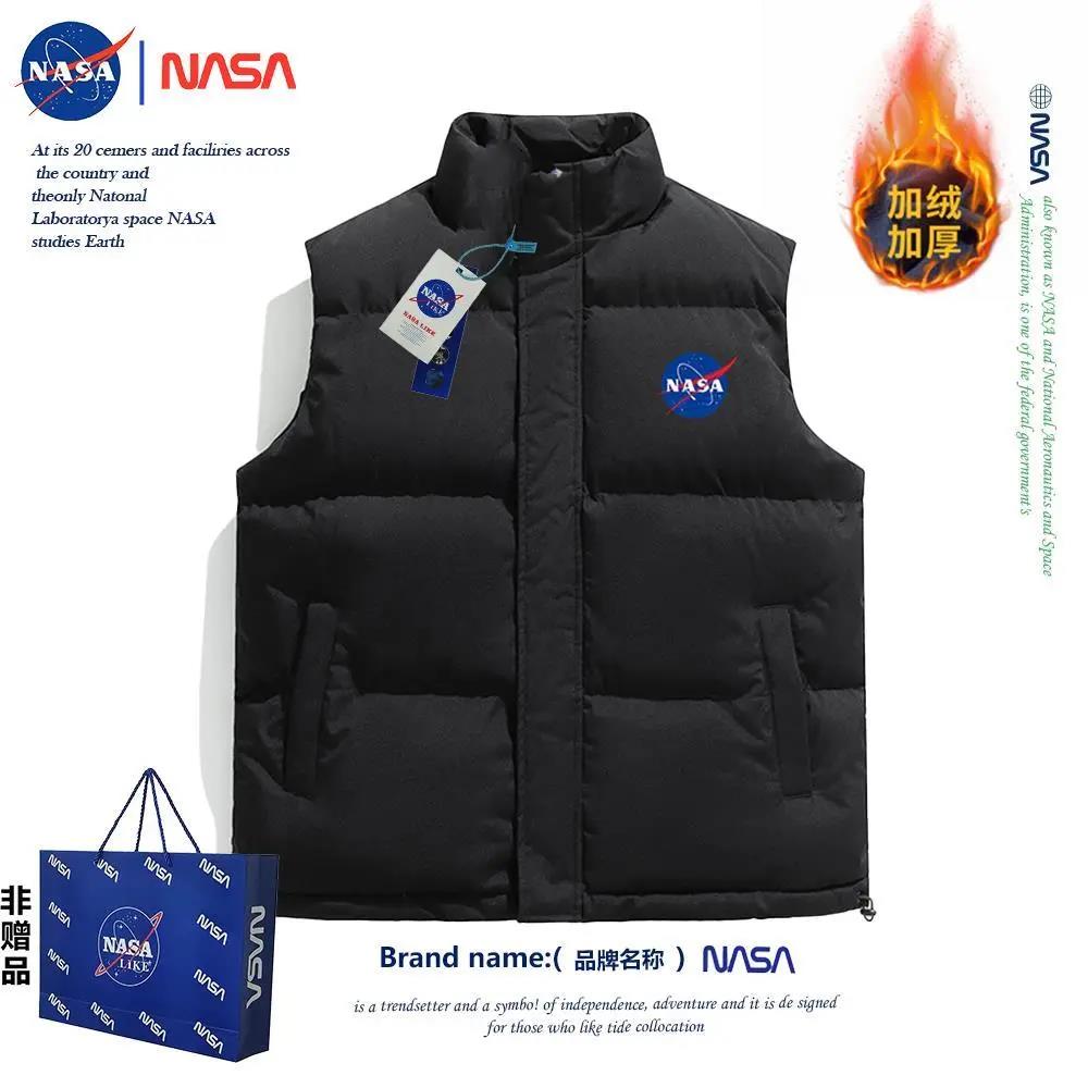 NASA联名韩系港风立领加厚立领马甲外套男女冬季新款学生百搭潮流