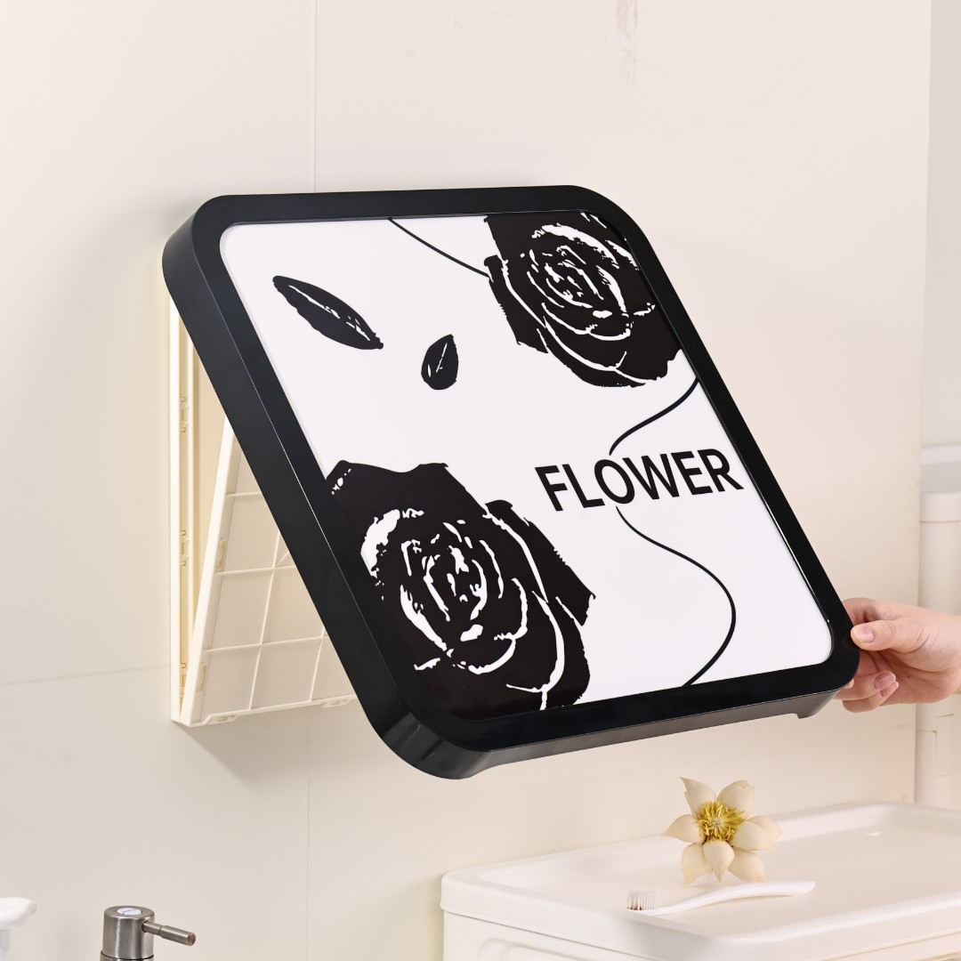 浴室挂画折叠收纳大号淋浴房卫生间美观可爱防滑入户家用卧室方形
