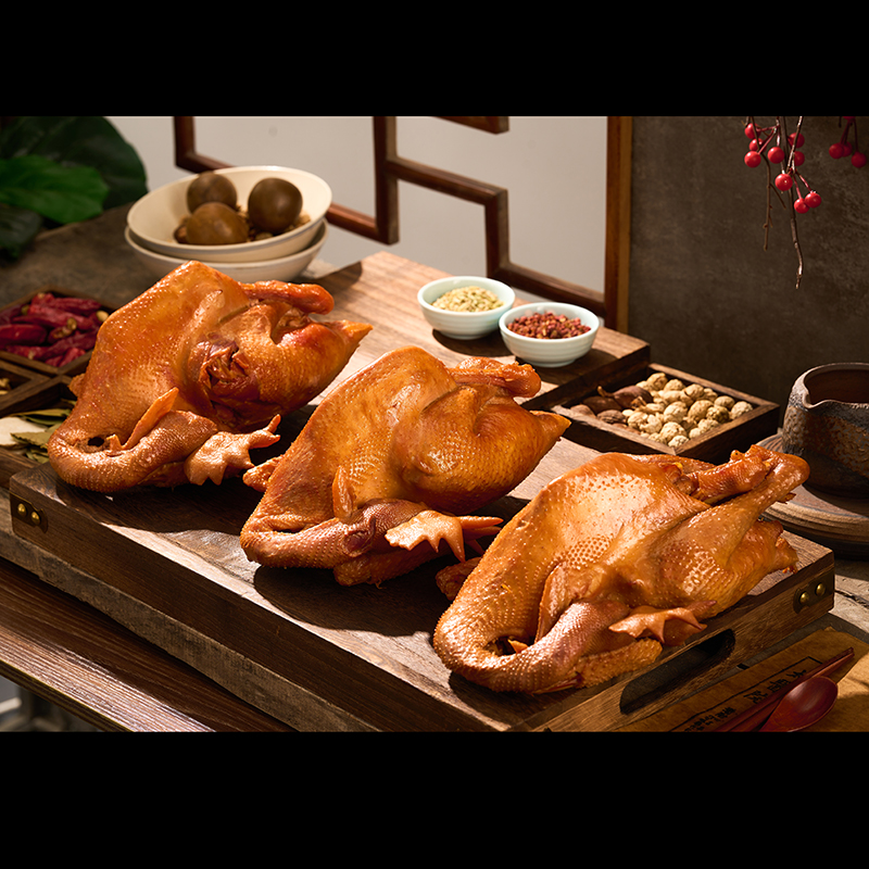 黄浩 【三只古法熏鸡】正宗散养老母鸡送礼老字号山东特产烧鸡熟食