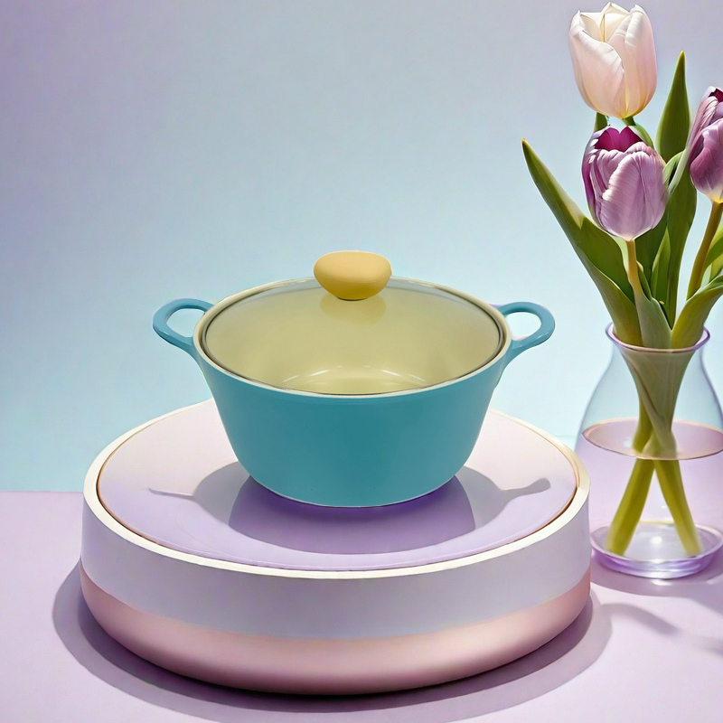 韩国不粘汤锅炖锅带盖双耳