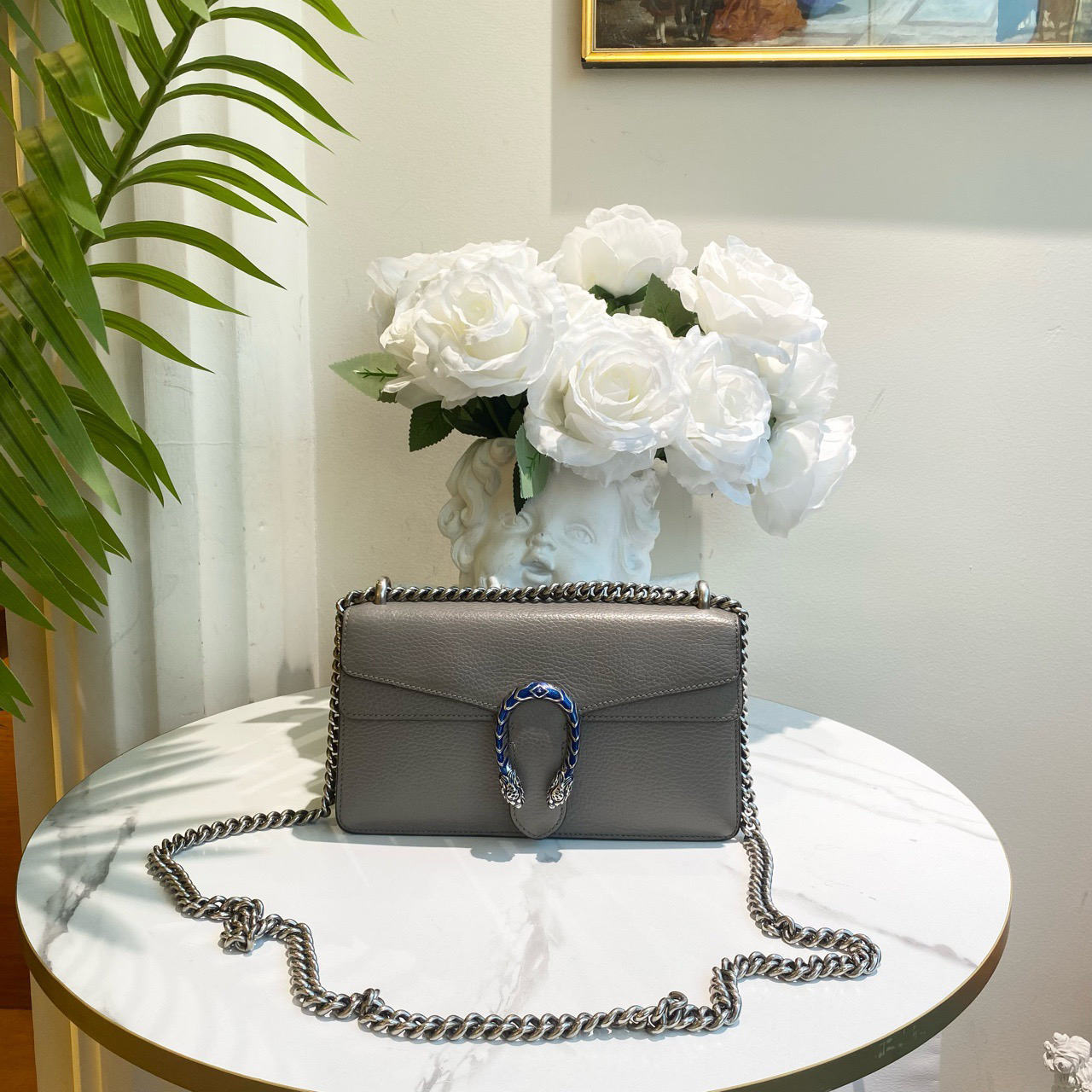 95新 GUCCI/古驰 御古屋/64134/新中号灰色酒神