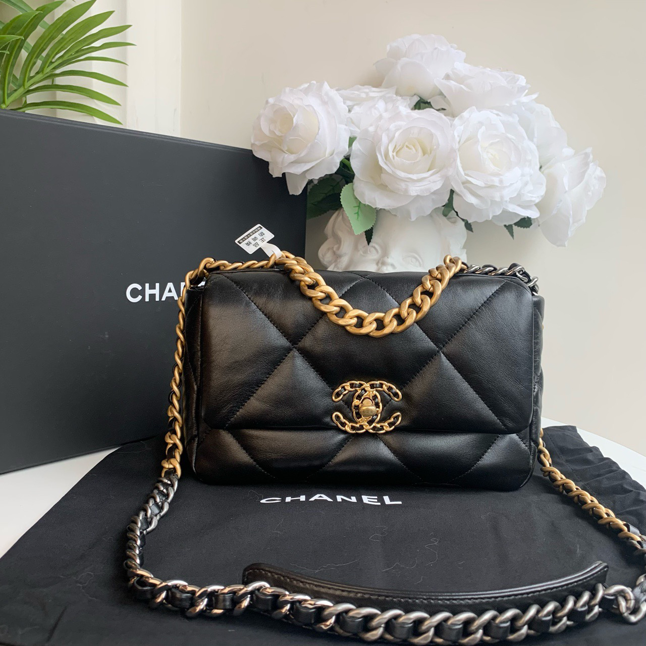 99新 Chanel/香奈儿 御古屋/12033/19bag 小号芯片 全套国专票