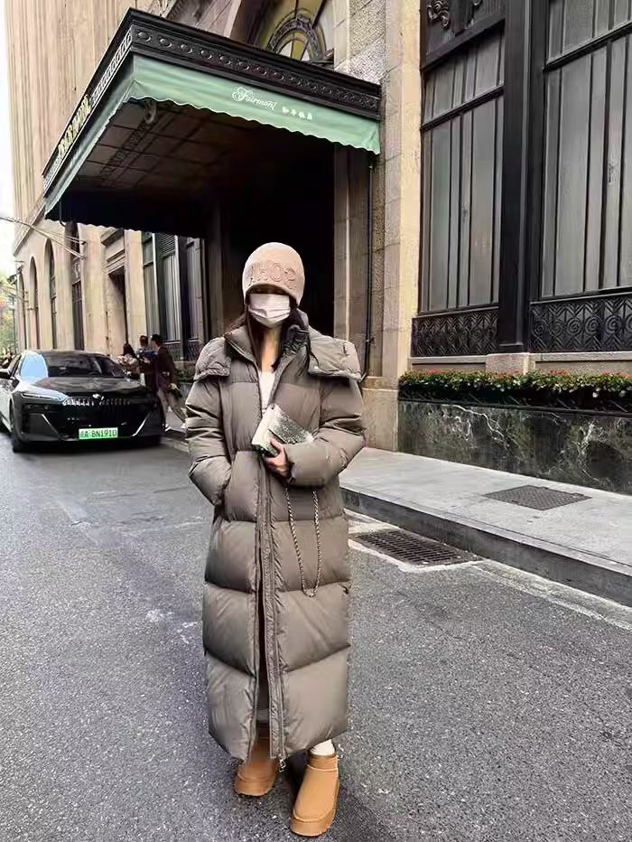 长款厚款中老年女装潮流毛领时尚棉服保暖宽松韩版百搭羽绒服