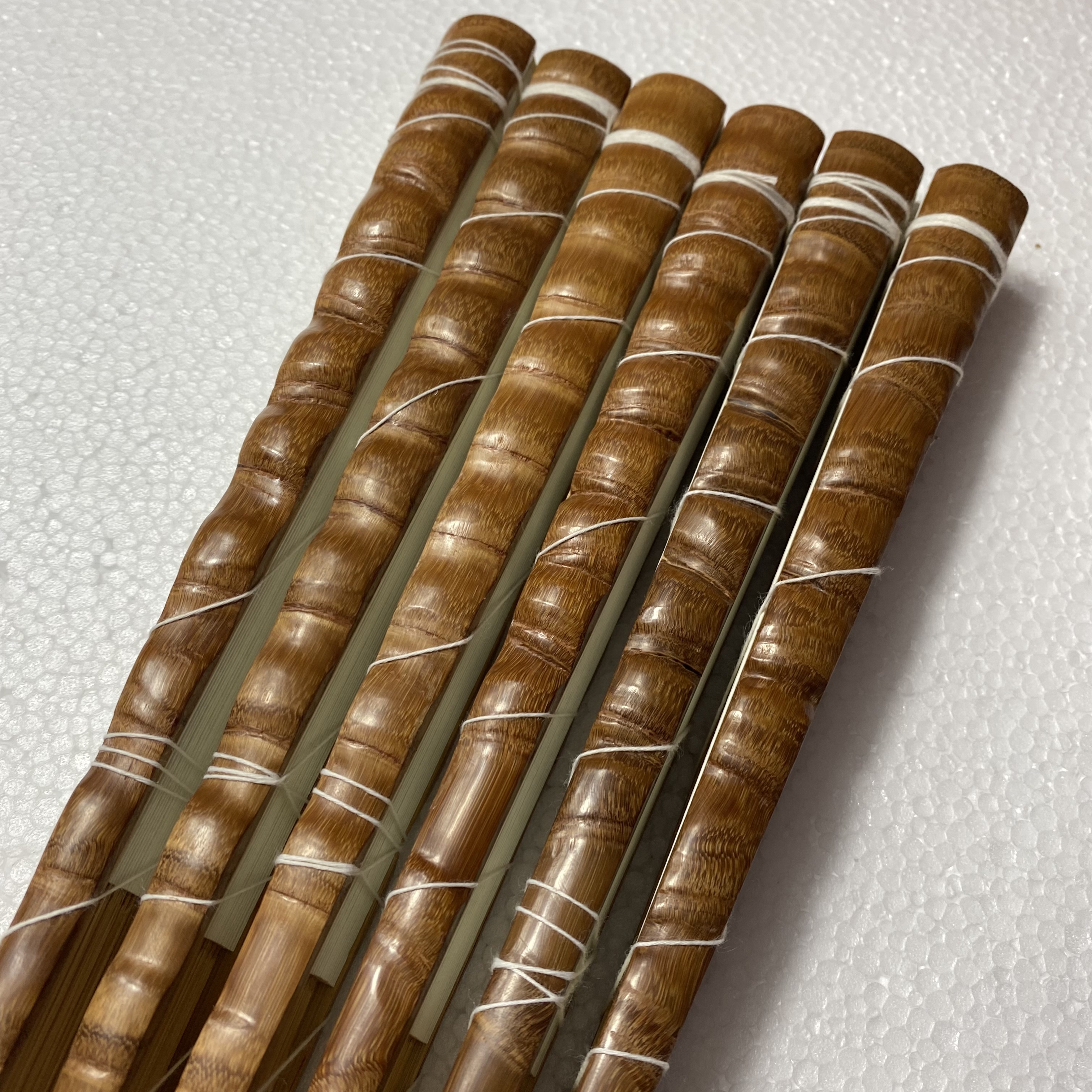 十三太保罗汉竹 原皮去皮有节文玩折扇 95寸18方2.0排口