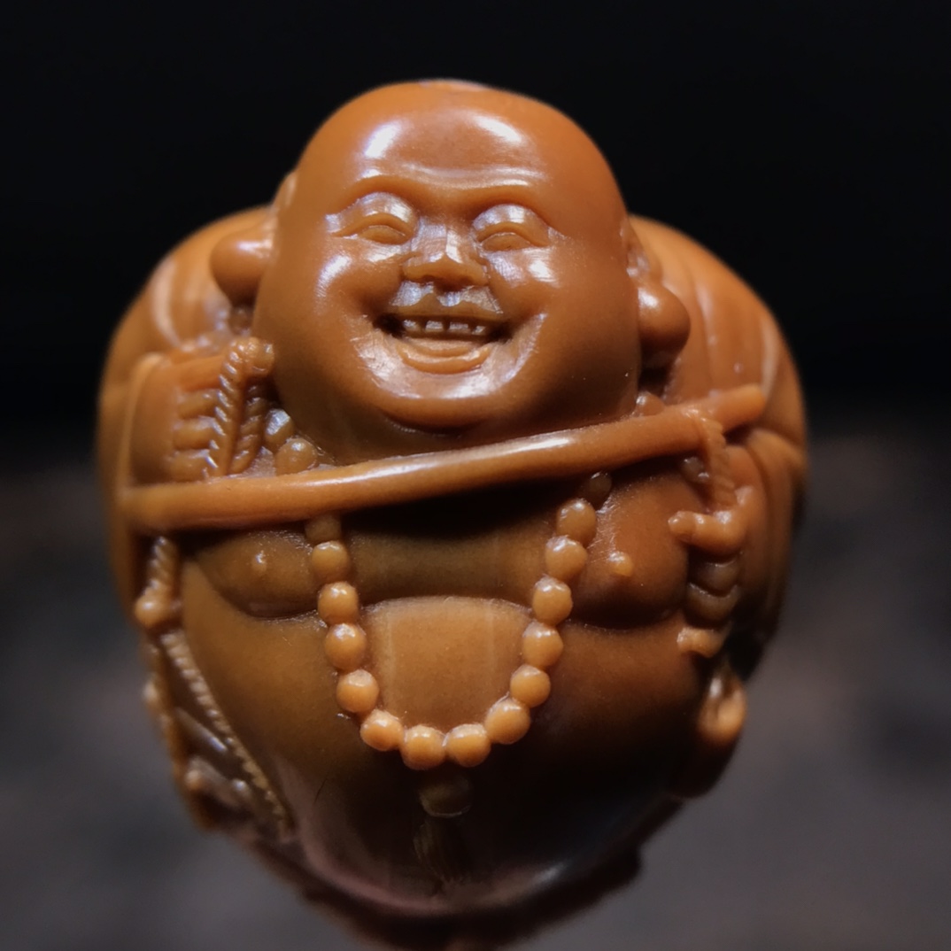 【竹子核雕】【称心如意弥勒】2.1×2.55南工苏工舟山核雕JY411182