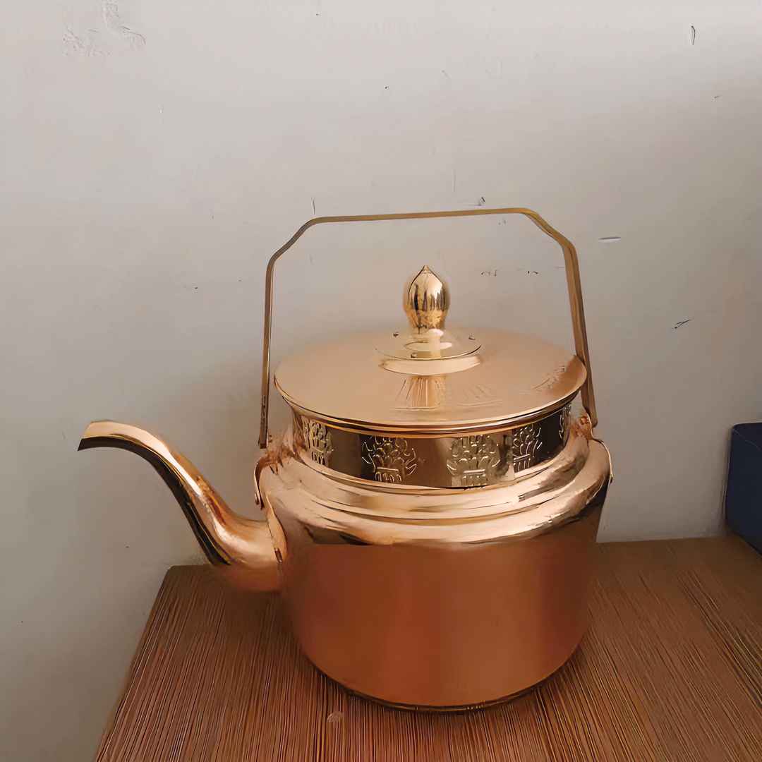 纯铜藏式茶壶纯色