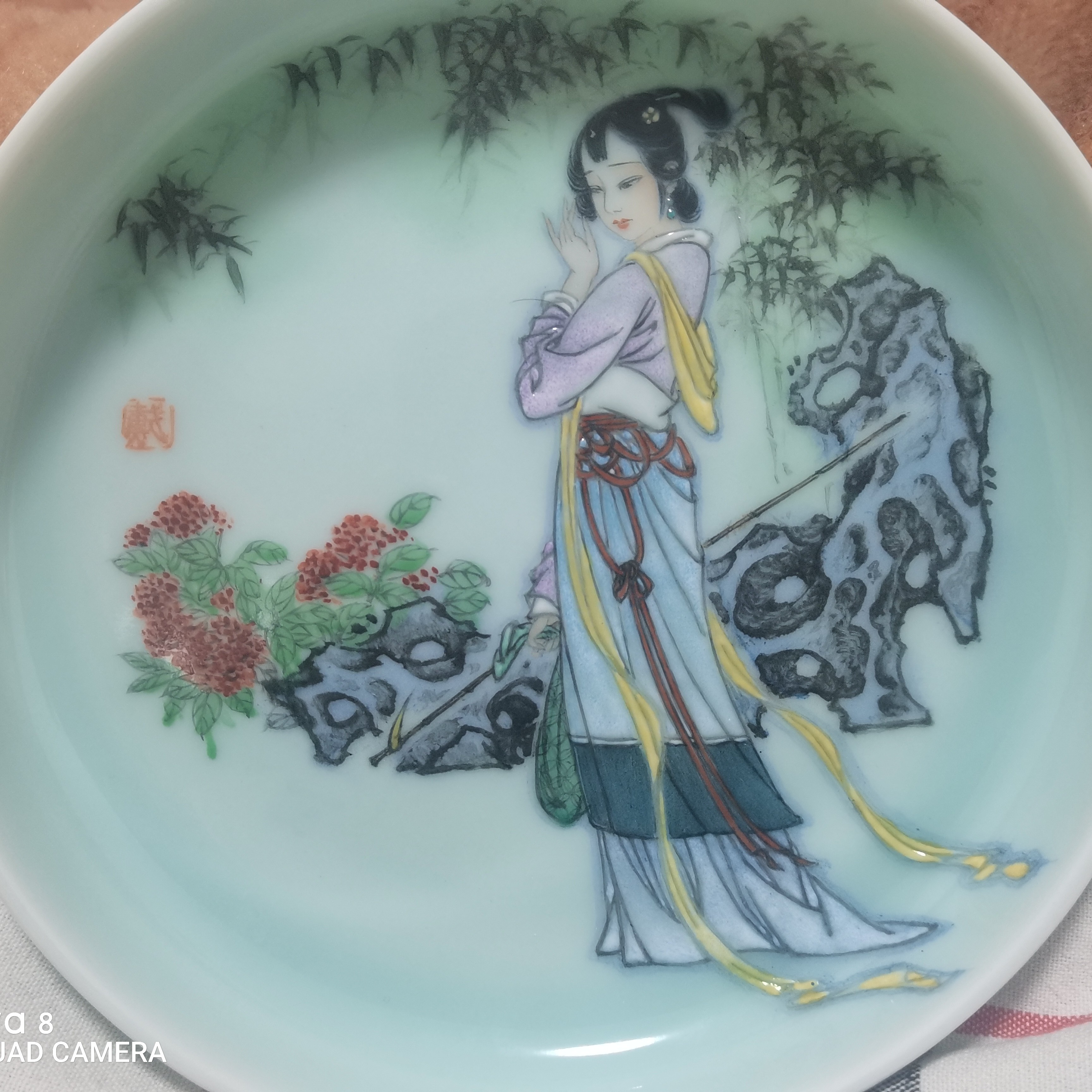 大盘创意手工茶盘小盘陶瓷青釉精美茶托青瓷