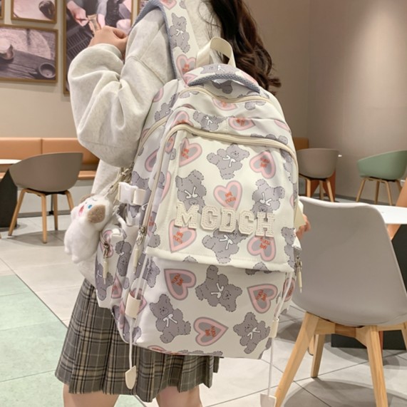 百搭高颜值双肩包女初中高中生韩版双肩背包小学生大学生轻便书包