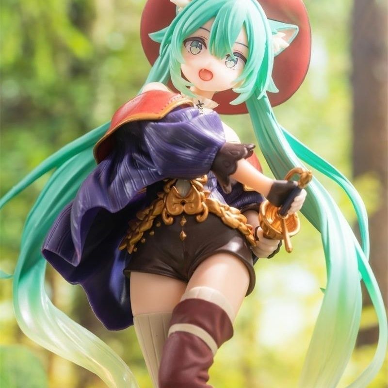 童话仙境 初音未来 穿靴子的猫手办二次元美少女桌面模型摆件礼物