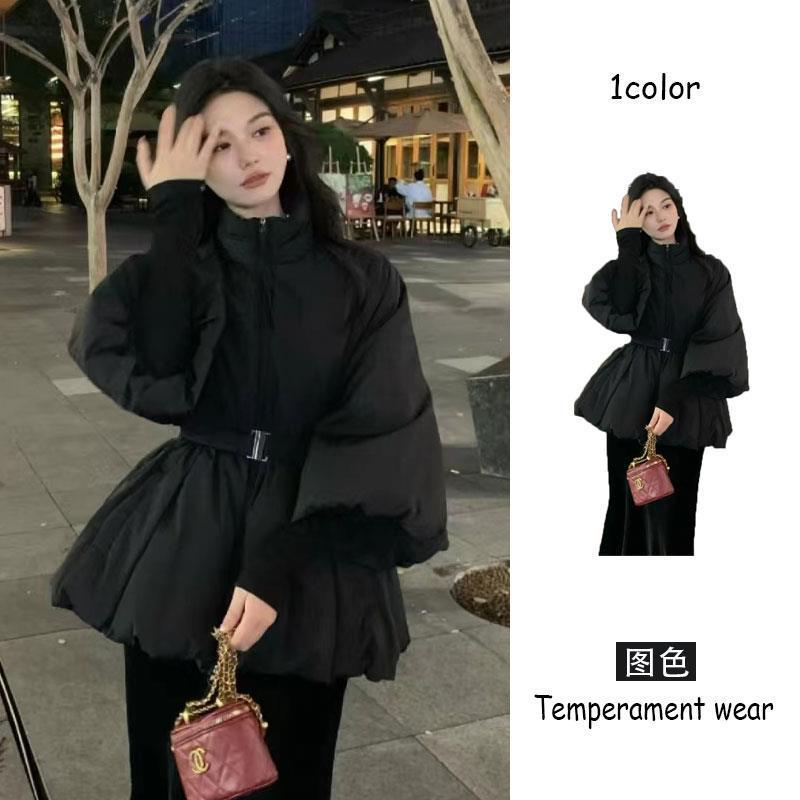 冬季爆款小众时尚棉服宽松遮肉显瘦外套美拉德短款棉衣外套潮