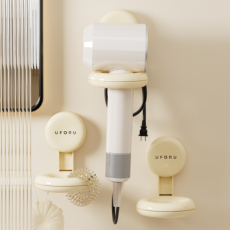 吹风机置物架壁挂免打孔懒人支架吸盘卫生间厕所风筒架电吹风挂架