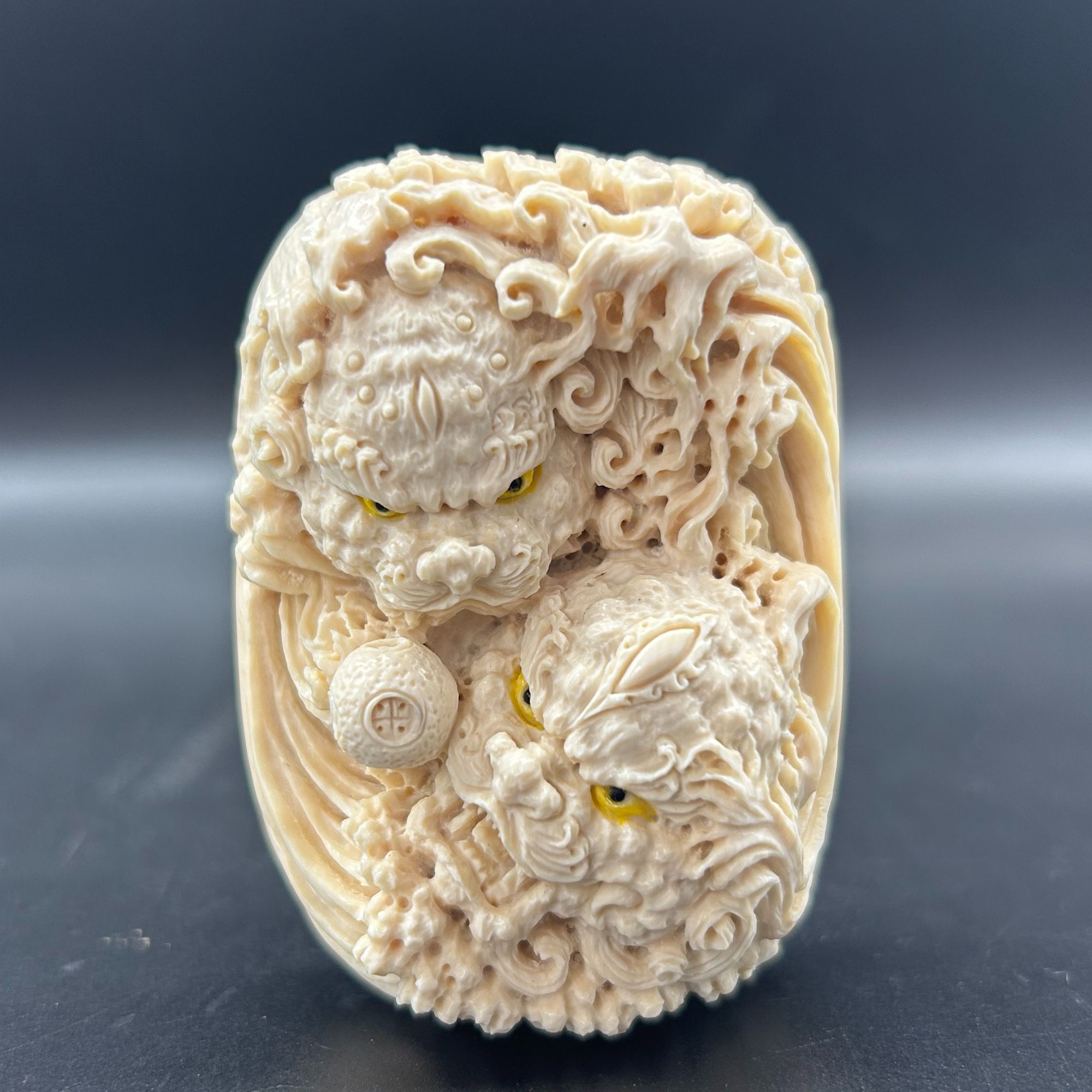 猛犸象牙雕刻事事如意