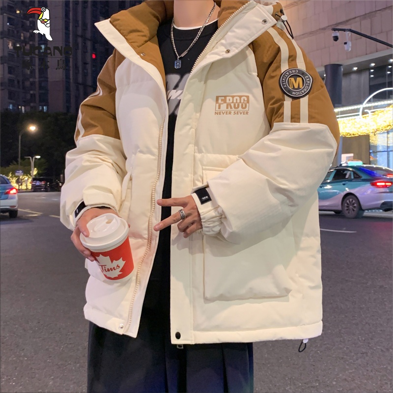 轻暖羽绒服男冬季潮牌连帽冬装加厚白鸭绒外套石墨烯科技防寒服男