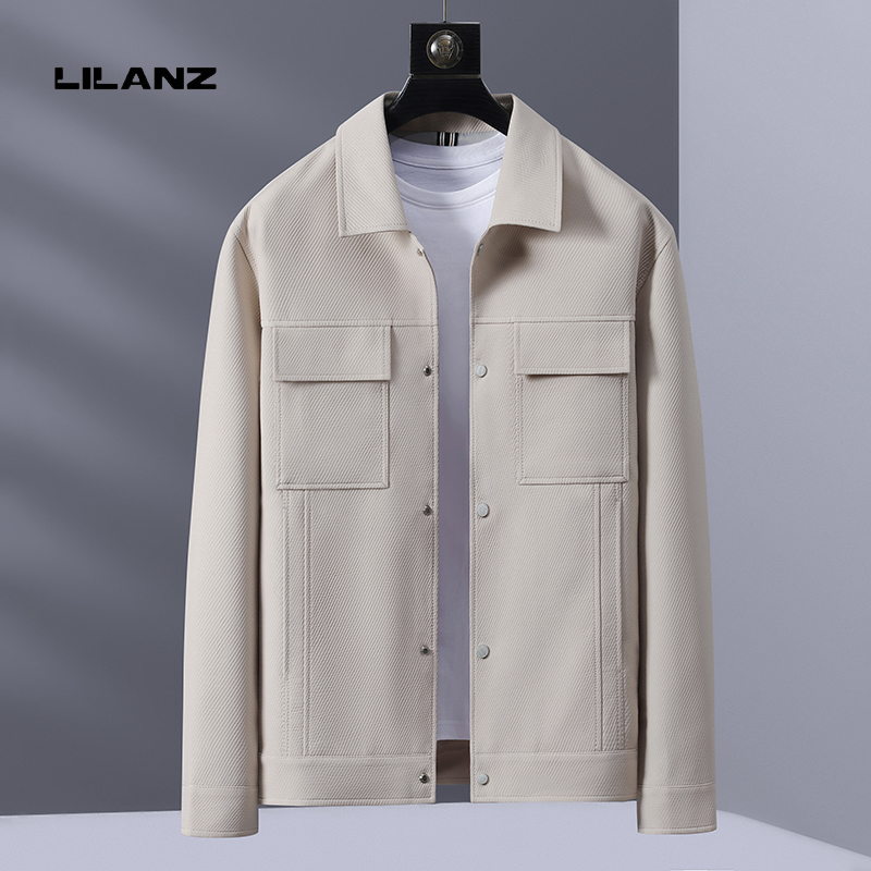 特价断码利郎男装2023春秋新款男士夹克衫翻领时尚简约外套中青年