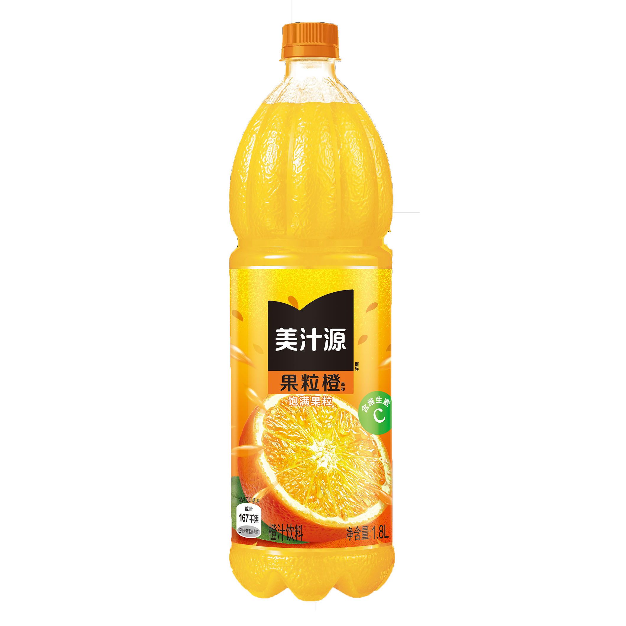 可口可乐美汁源果粒橙1.8L/瓶
