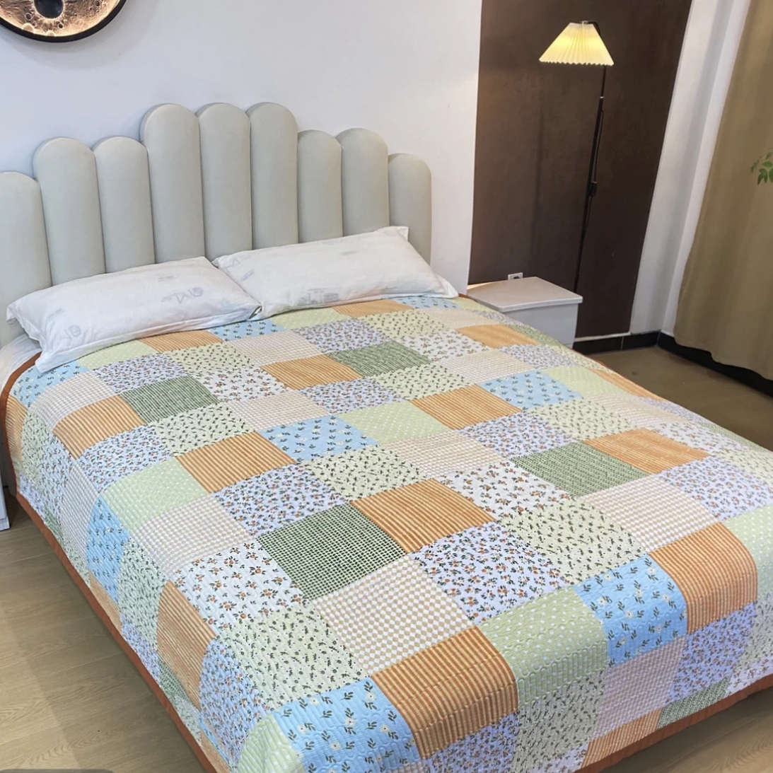 百福格200*230cm原棉木棉床盖加厚款透气床盖防滑可机洗