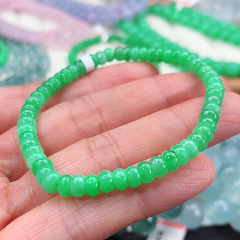 【闪购商品】翡翠手链未镶嵌小****茶