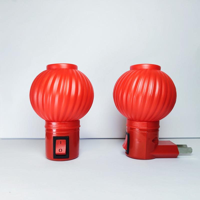 LED红色灯笼小夜灯插电带开关过年长明节能灯新居入宅入伙喜庆灯