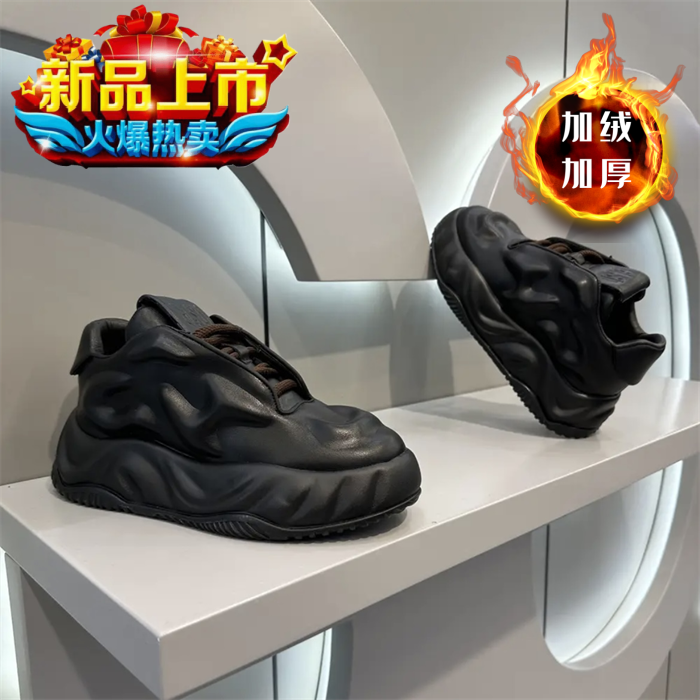 【小扬哥推荐】男鞋2023冬季新款加绒保暖舒适老爹鞋厚底休闲小白鞋
