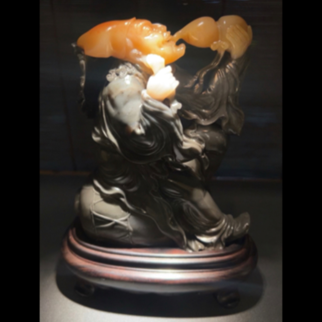 老挝俏色济公摆件