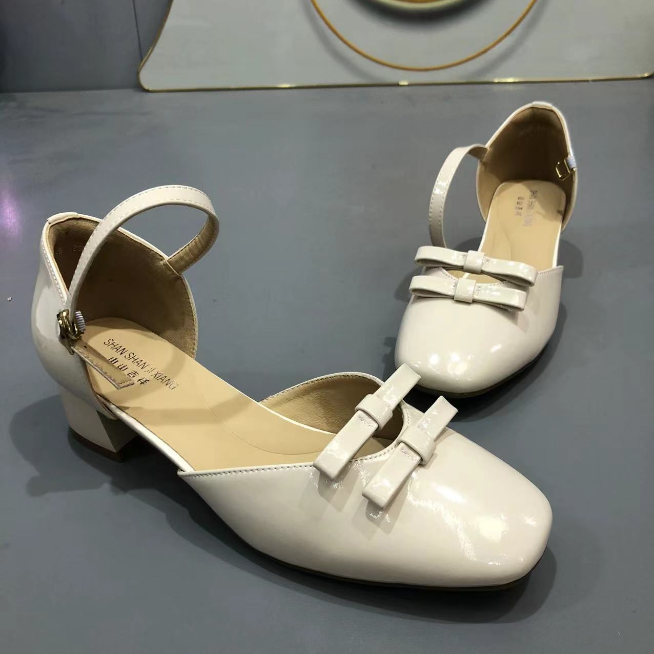 89 （三号）时尚中跟单鞋女夏秋新款真皮口小粗跟气质女鞋