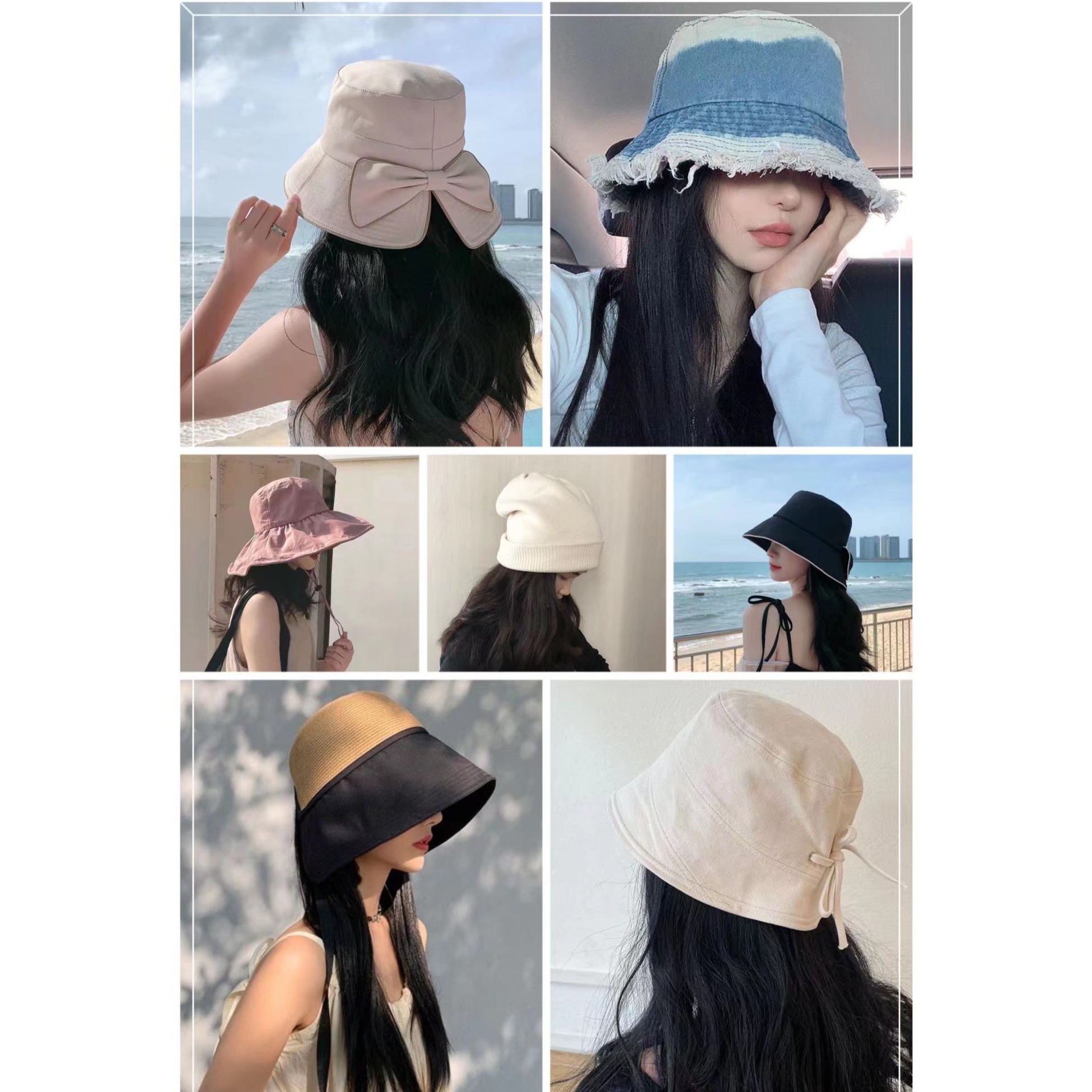 401-600）单个混款遮阳帽渔夫帽棒球帽鸭舌帽