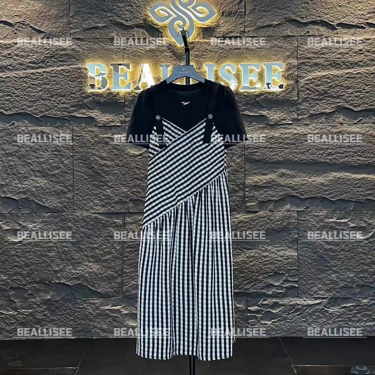 【昕昕】编号【48】夏季时尚减龄气质显瘦大码连衣裙-BLS-A151