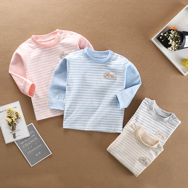 宝宝秋衣婴儿a类纯棉内衣男童女童贴身打底保暖儿童睡衣单件上衣