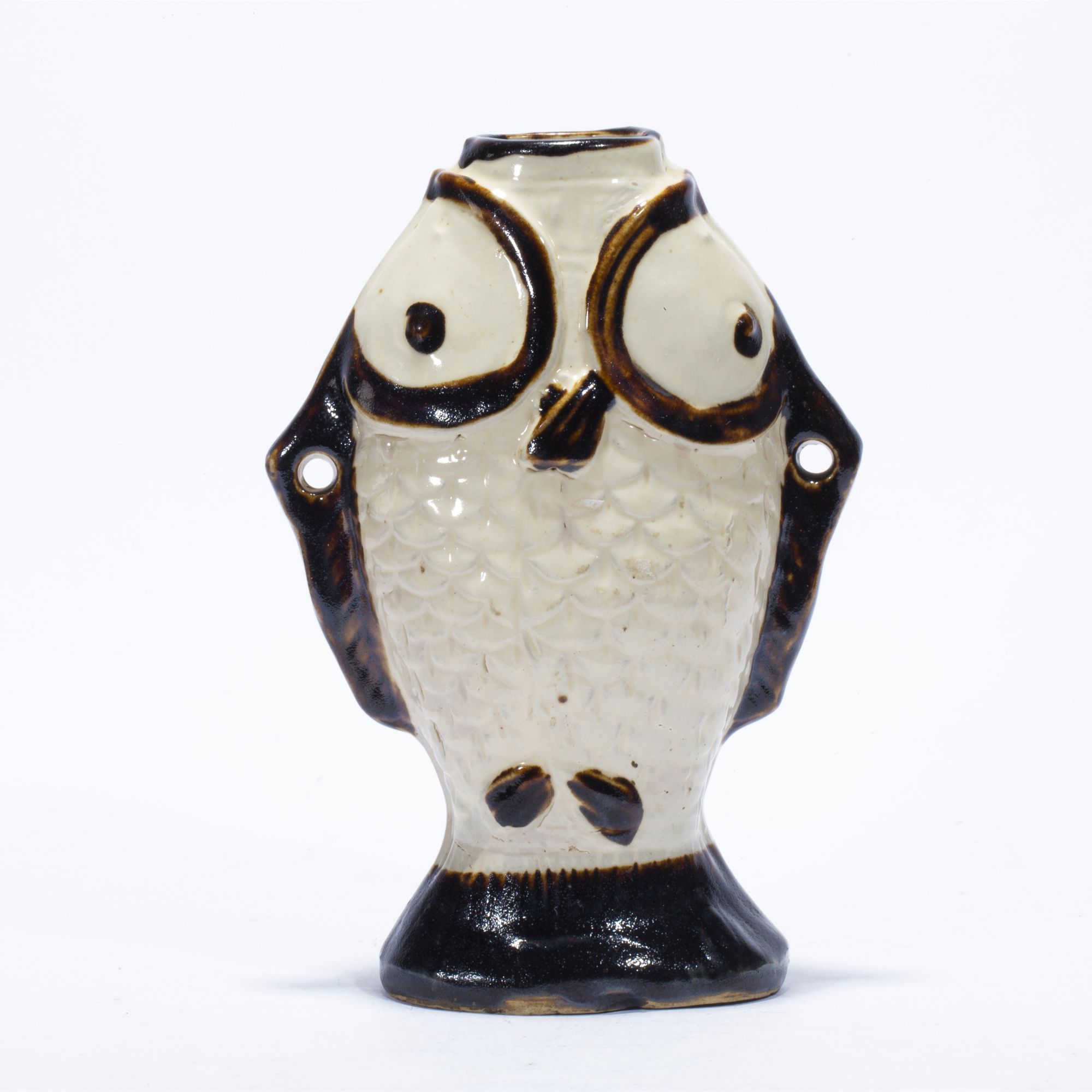 【拍卖-清晚】·磁州窑白地黑花双鱼瓶