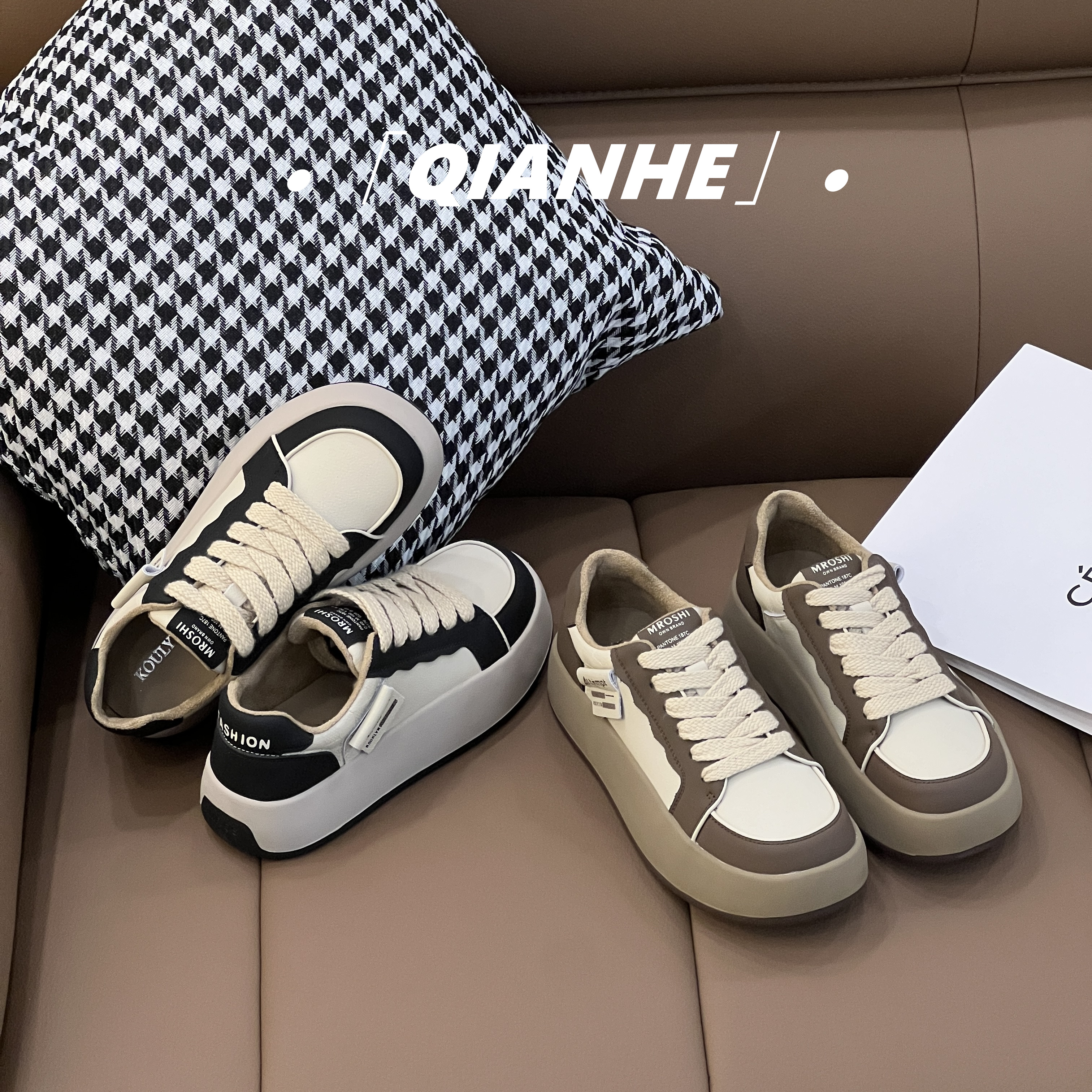 奶牛休闲女鞋复古低帮ins板鞋  断码  处理品（601-6）